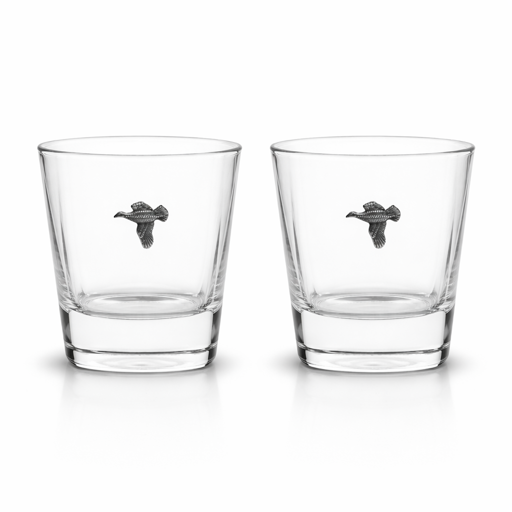 Game Shooting Design Whiskey Glass Tumblers Set
