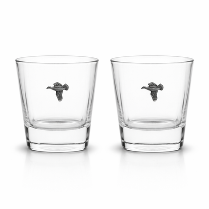 Game Shooting Design Whiskey Glass Tumblers Set