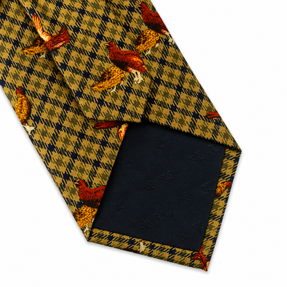 Silk Grouse Pattern Tweed Tie