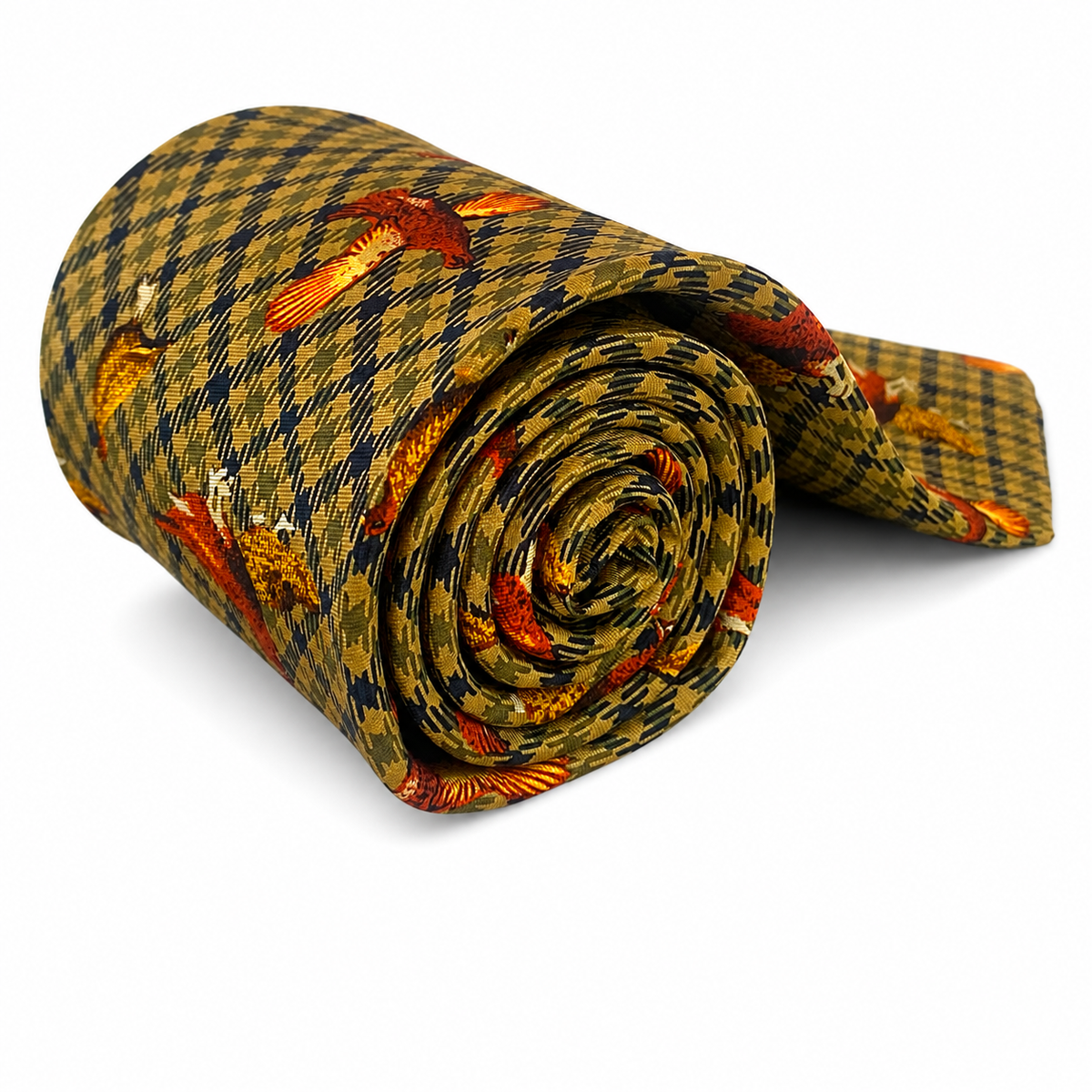 Silk Grouse Pattern Tweed Tie