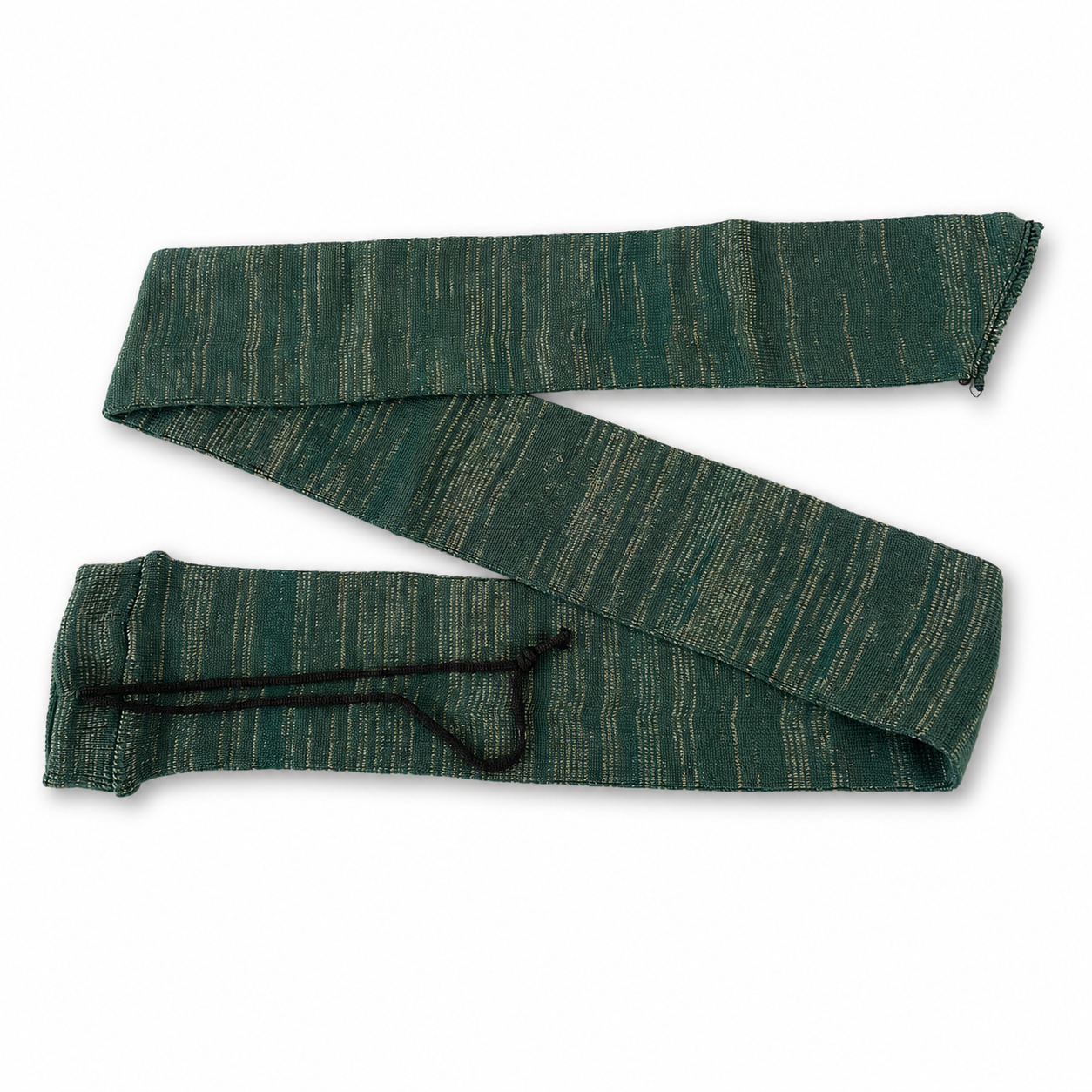 A dark green fabric gun sock on white background