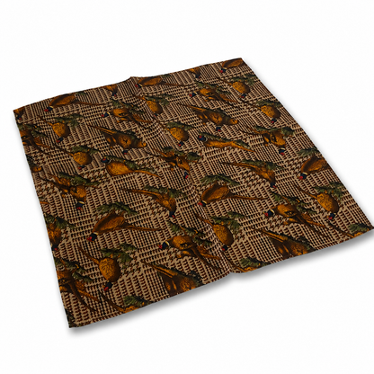 Pheasant On Tweed Handkerchiefs