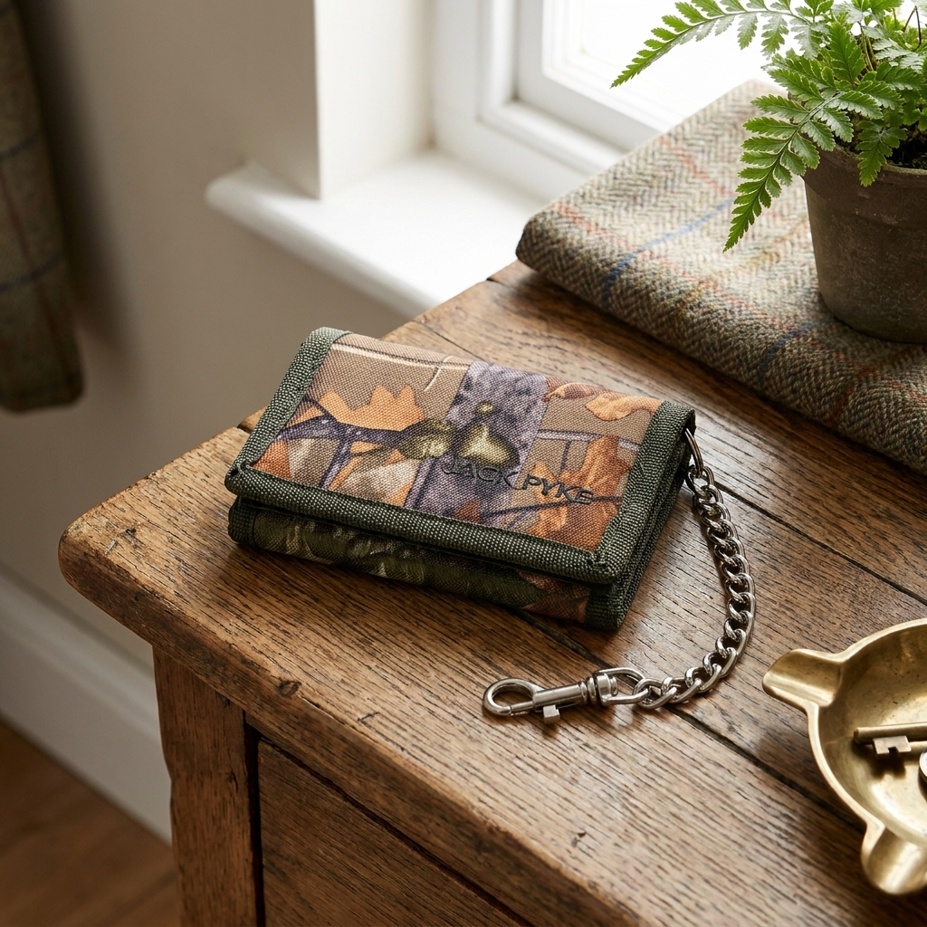 Jack Pyke Camo Wallet With Lanyard Chain