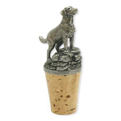 Labrador Gundog Hand Cast English Pewter Wine Stopper