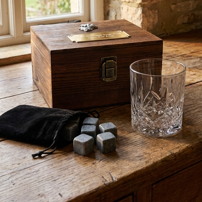 Labrador Head Tumbler and Whiskey Stones Gift Set