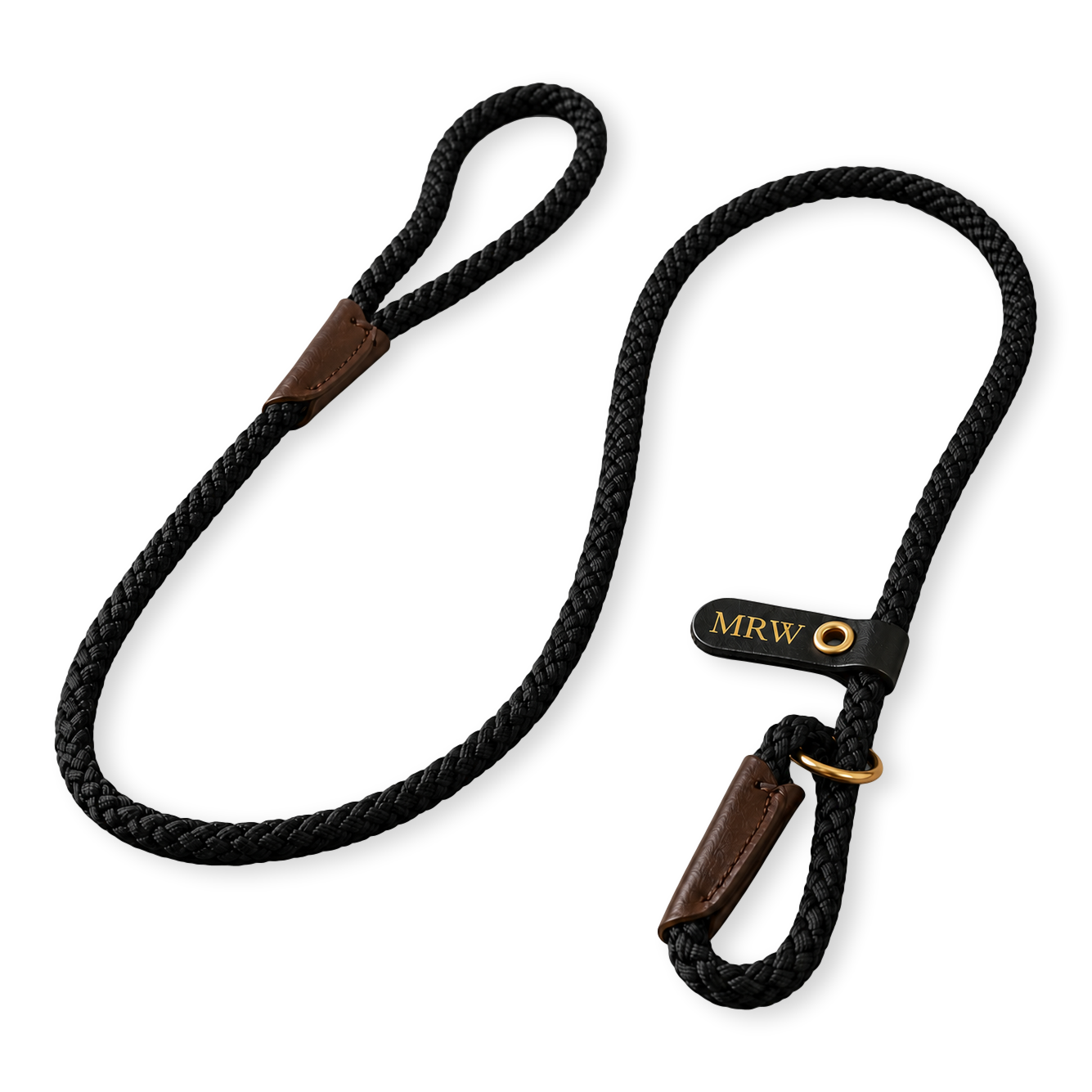 Personalised Dog Lead Braided Rope Slip Lead