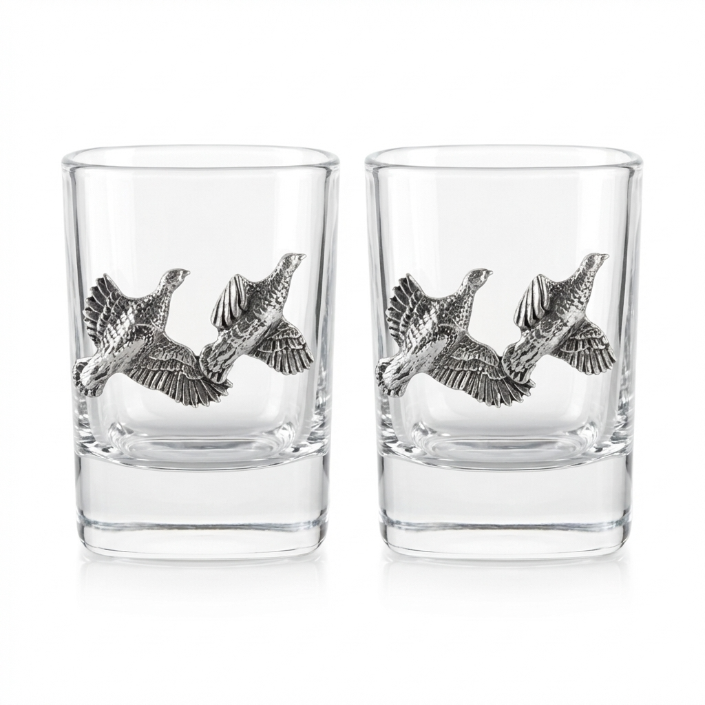 Game Shooting Design Pair of Spirit Shot Glasses