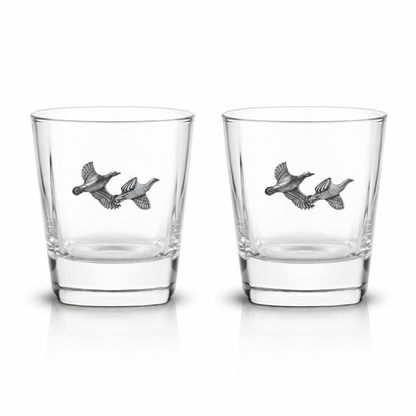 Game Shooting Design Whiskey Glass Tumblers Set