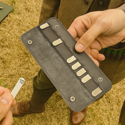 Game Shooter holding peg position finders