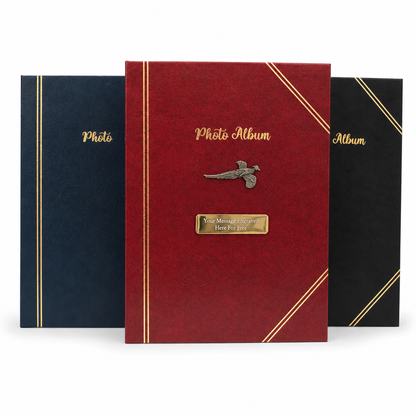 Gamebirds Shooting Album In Blue Red or Black Free Engraving