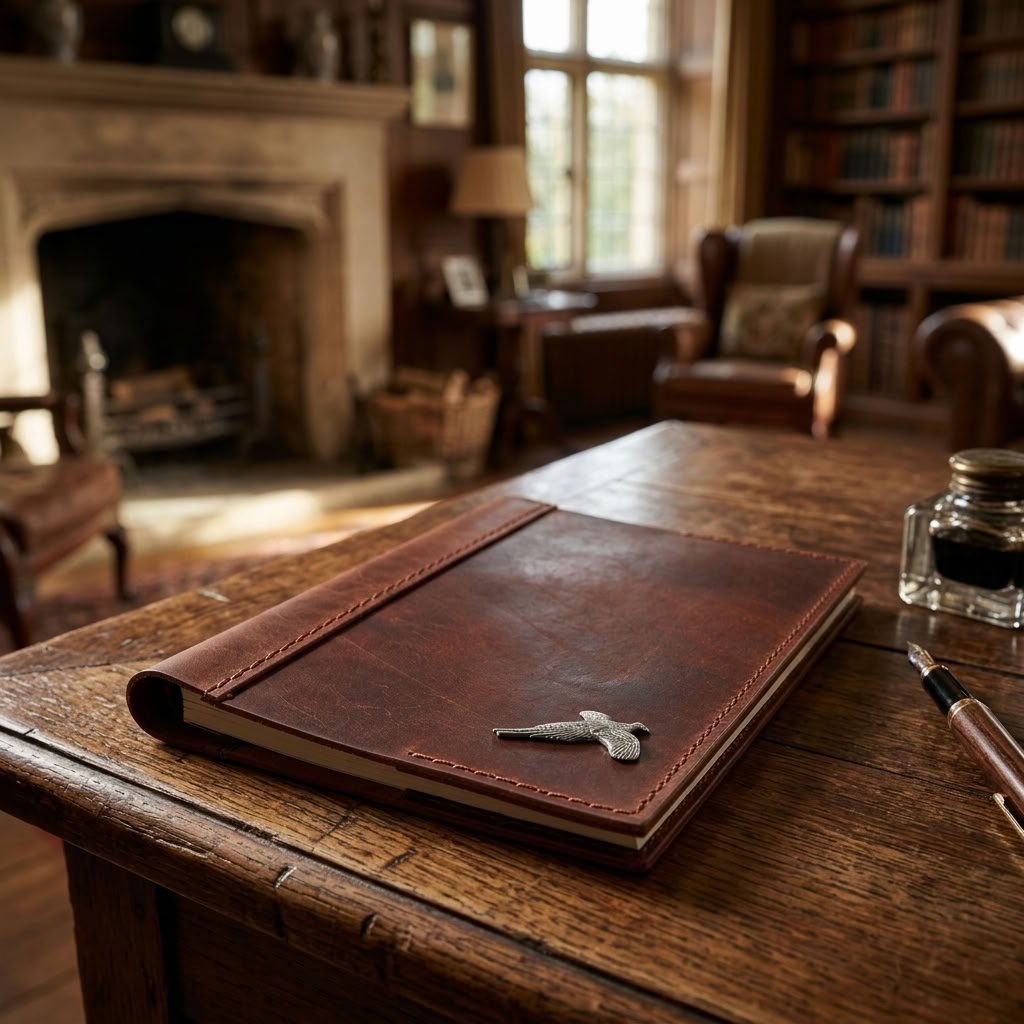 A5 Pheasant Leather Notebook Cover