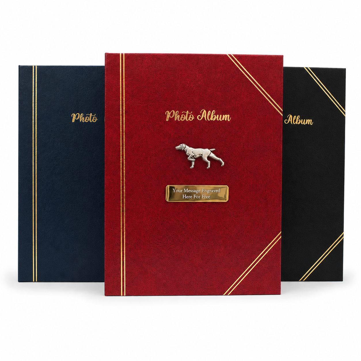 Gundogs Shooting Album In Blue Red or Black Free Engraving