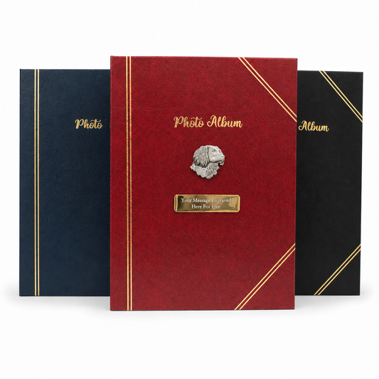 Gundogs Shooting Album In Blue Red or Black Free Engraving