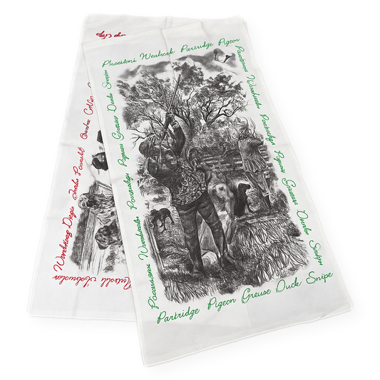 Hunting Scene or Working Dogs Design Tea Towel