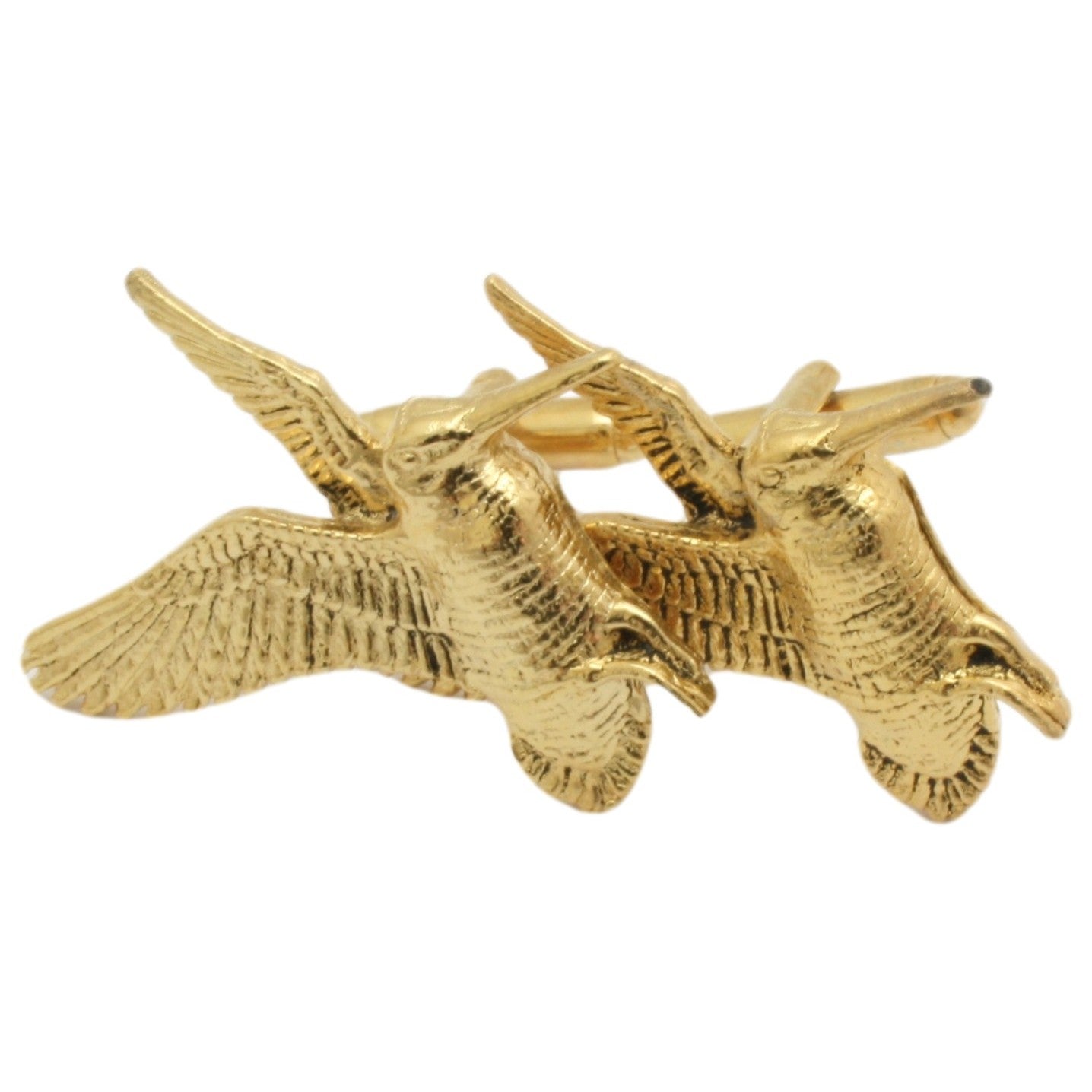 Gold Woodcock Cufflinks From The Front