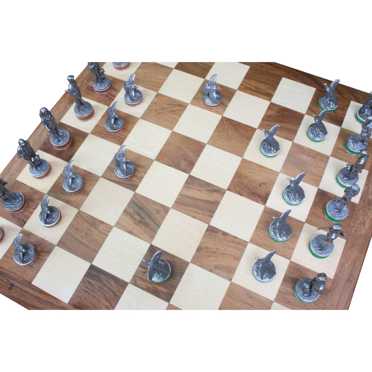 Shooting Chess Set Hand Cast In English Pewter
