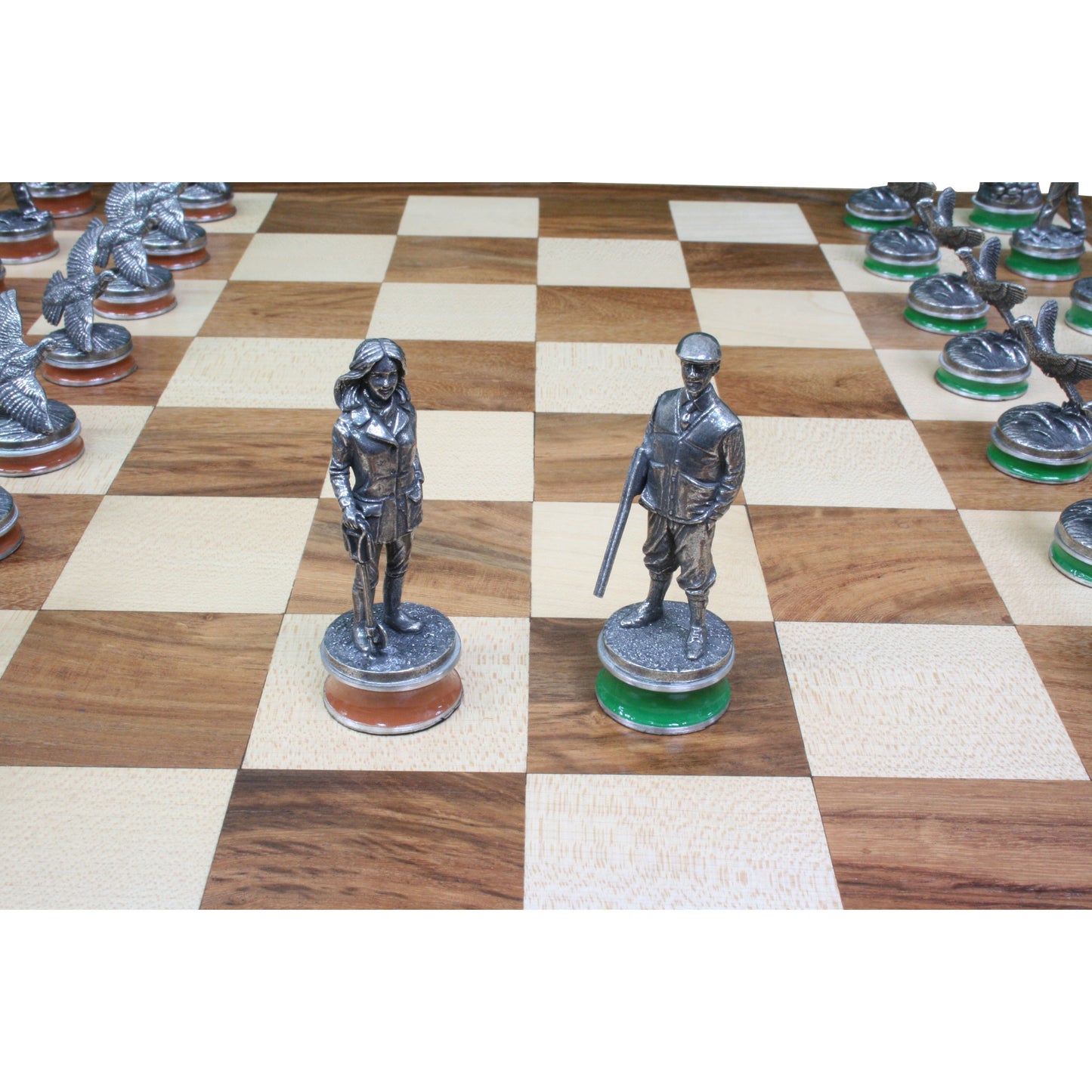 Shooting Chess Set Hand Cast In English Pewter
