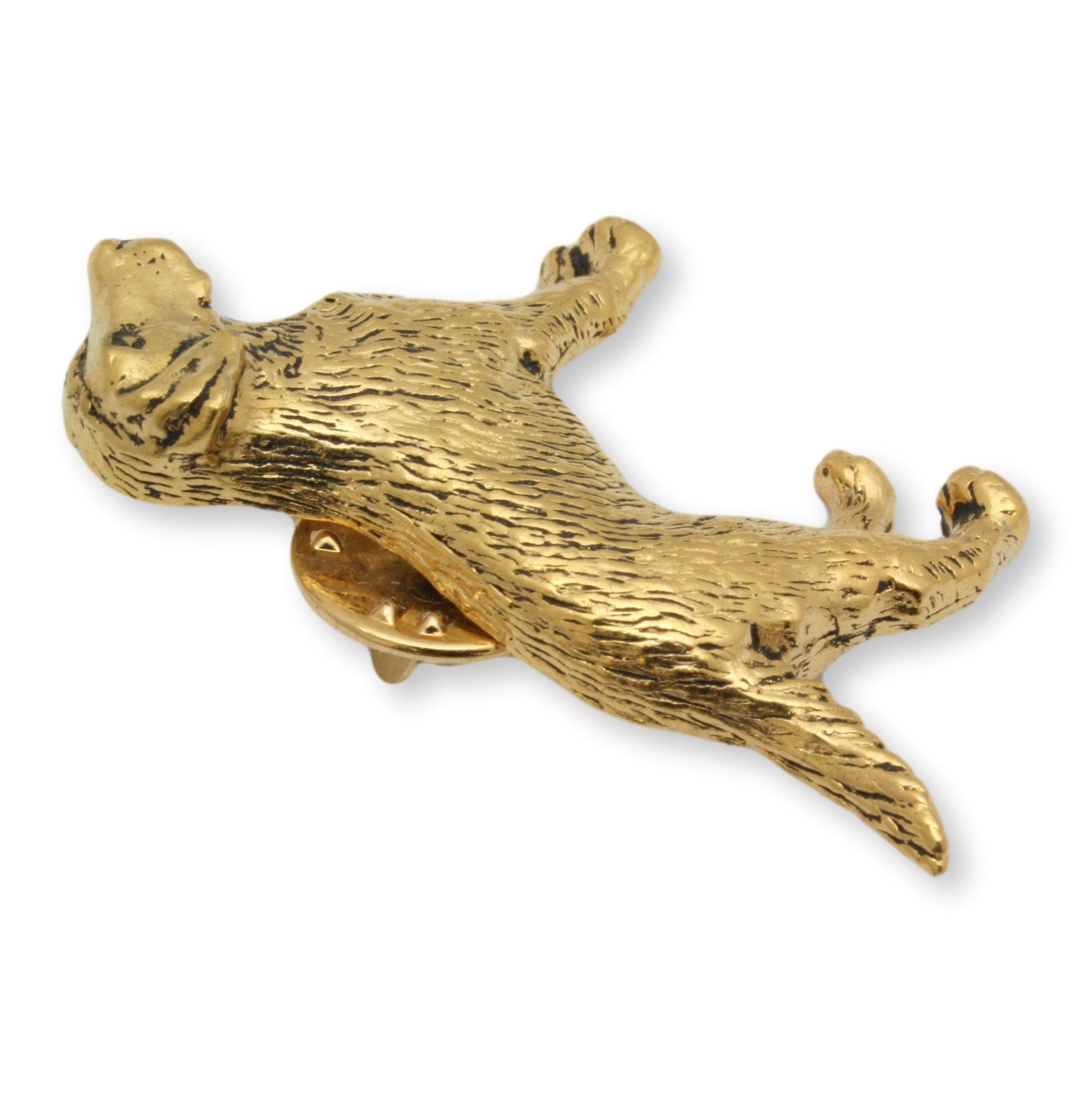 Gold Labrador Pin Brooch