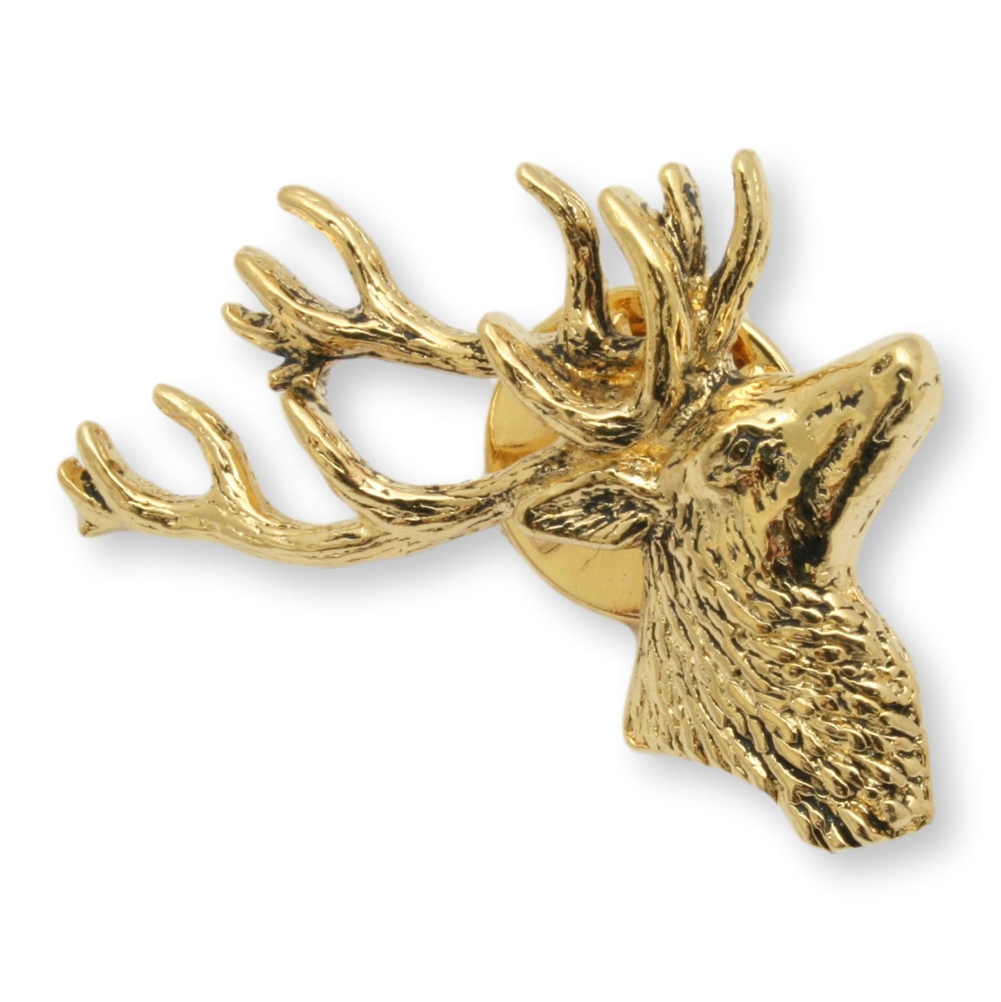 Gold Stag Head Lapel