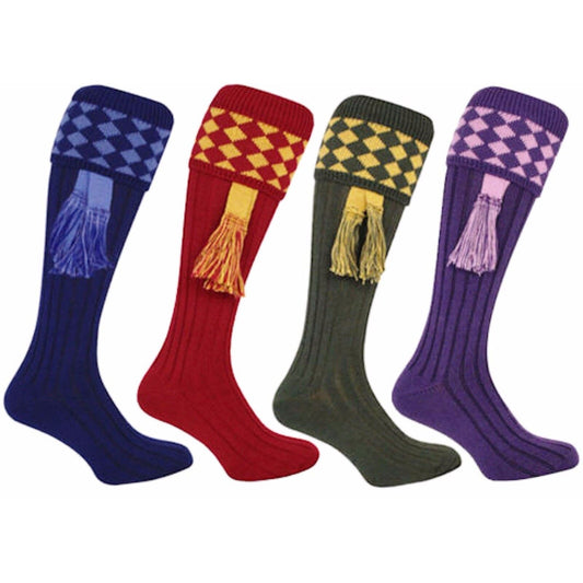 Game Shooting Socks 4 Colours Complete with Garters Size 8-11